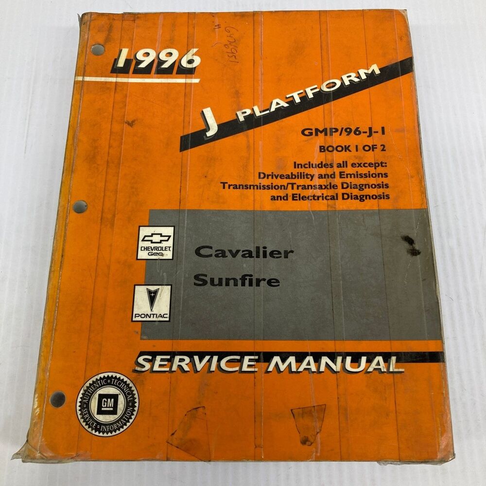 Chevrolet Cavalier Pontiac Sunfire Service Manual GM 1995 Volume 1